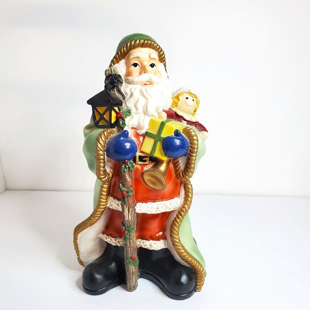 2002 Santa Claus with Presents - Beautifully Painted (Young's Inc) 11"tall